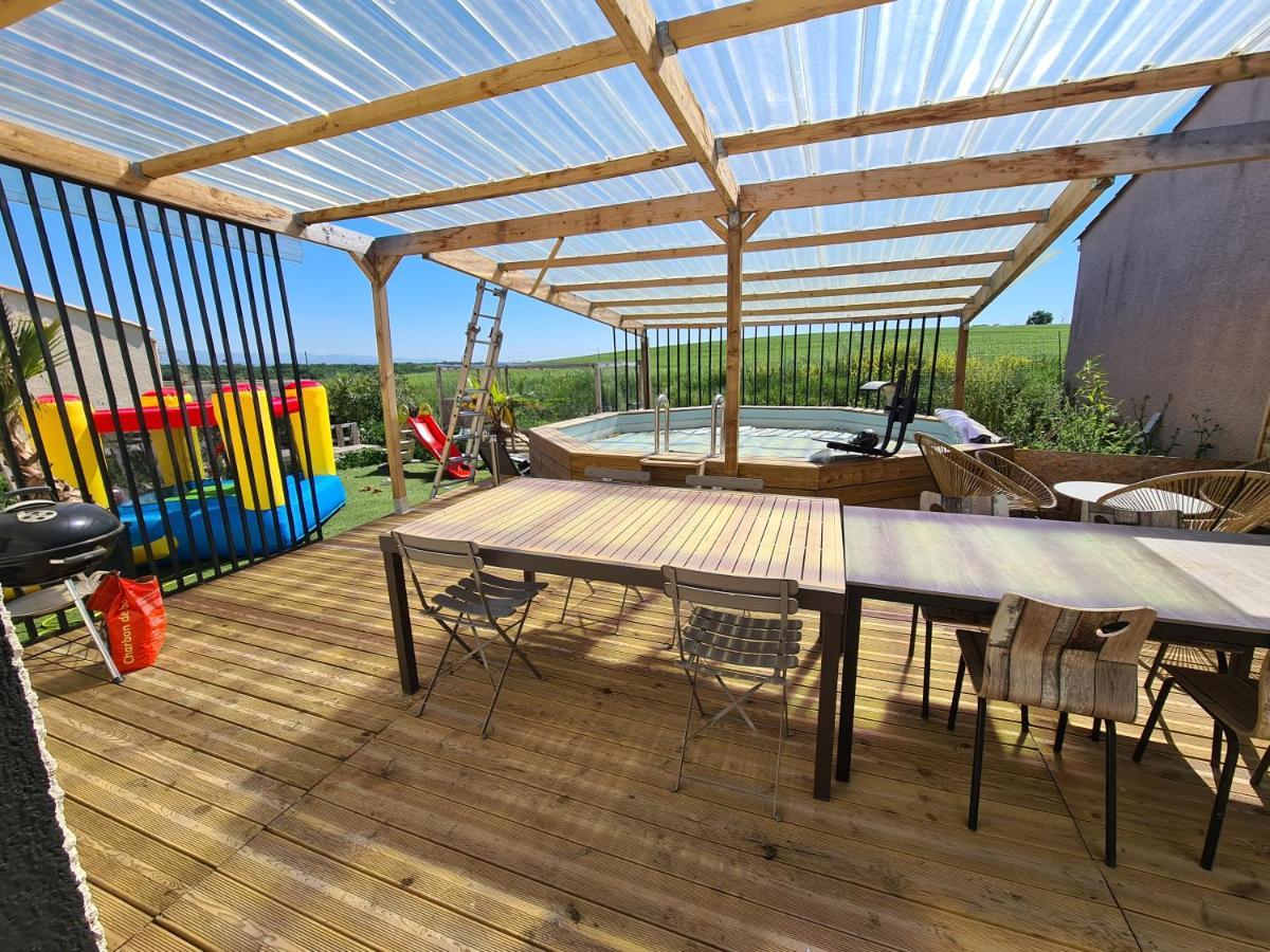 Villa Avec Piscine Sans Vis-A-Vis Caux-et-Sauzens Bagian luar foto